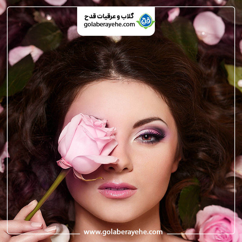 خواص گلاب برای پوست صورت- رفع لک و تیرگی پوست-درخشان کننده و شفاف و نرم کردن صورت--تونر گلاب